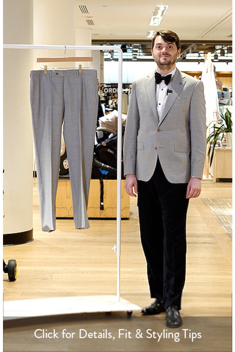 Esprit Contemporary Fit Light Grey Micro Houndstooth Super 130s Wool Suit video