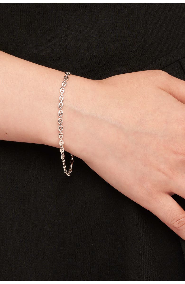 Oradina Sterling Silver Take Me There Mariner Bracelet, Alternate, color, Sterling Silver