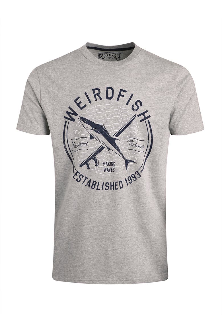 Hudson Front Print Branded T-Shirt, Alternate, color, Grey Marl