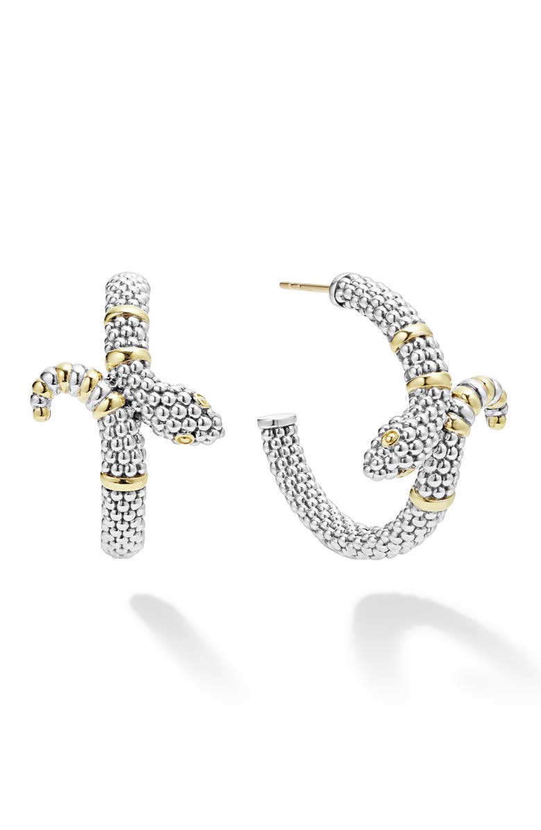 LAGOS Rare Wonders - Serpent Hoop Earrings, Alternate, color, 