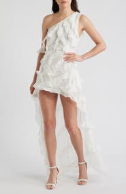 Sonya Moda Barbados Linen & Silk One-Shoulder Dress