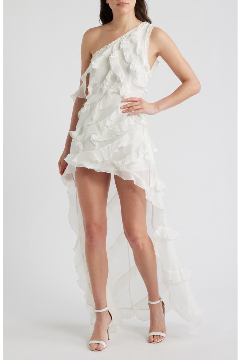 white linen one shoulder dress Alina One Shoulder Linen Dress (Sale)
