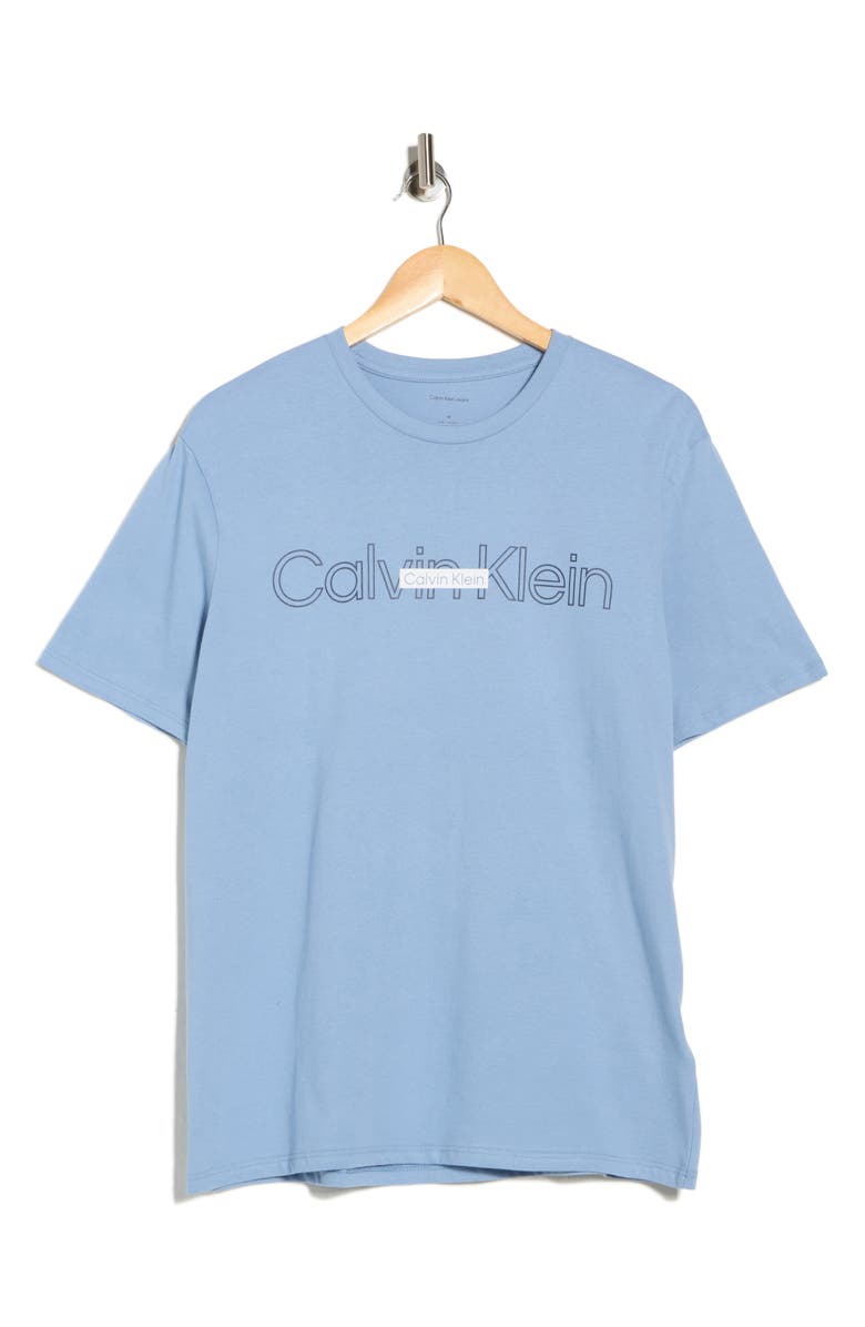Calvin Klein Double Standard Logo Graphic T-Shirt, Alternate, color, Faded Denim