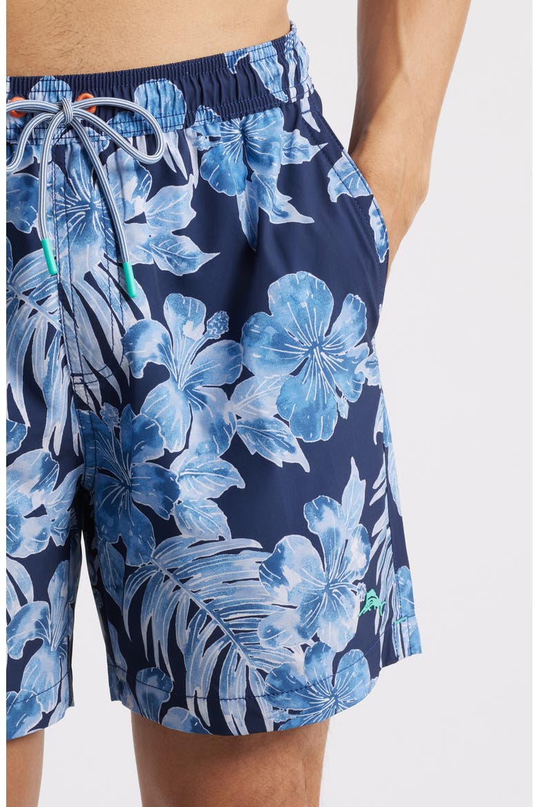 Naples Ravello Blooms Swim Trunks, Alternate, color, ISLAND NAVY