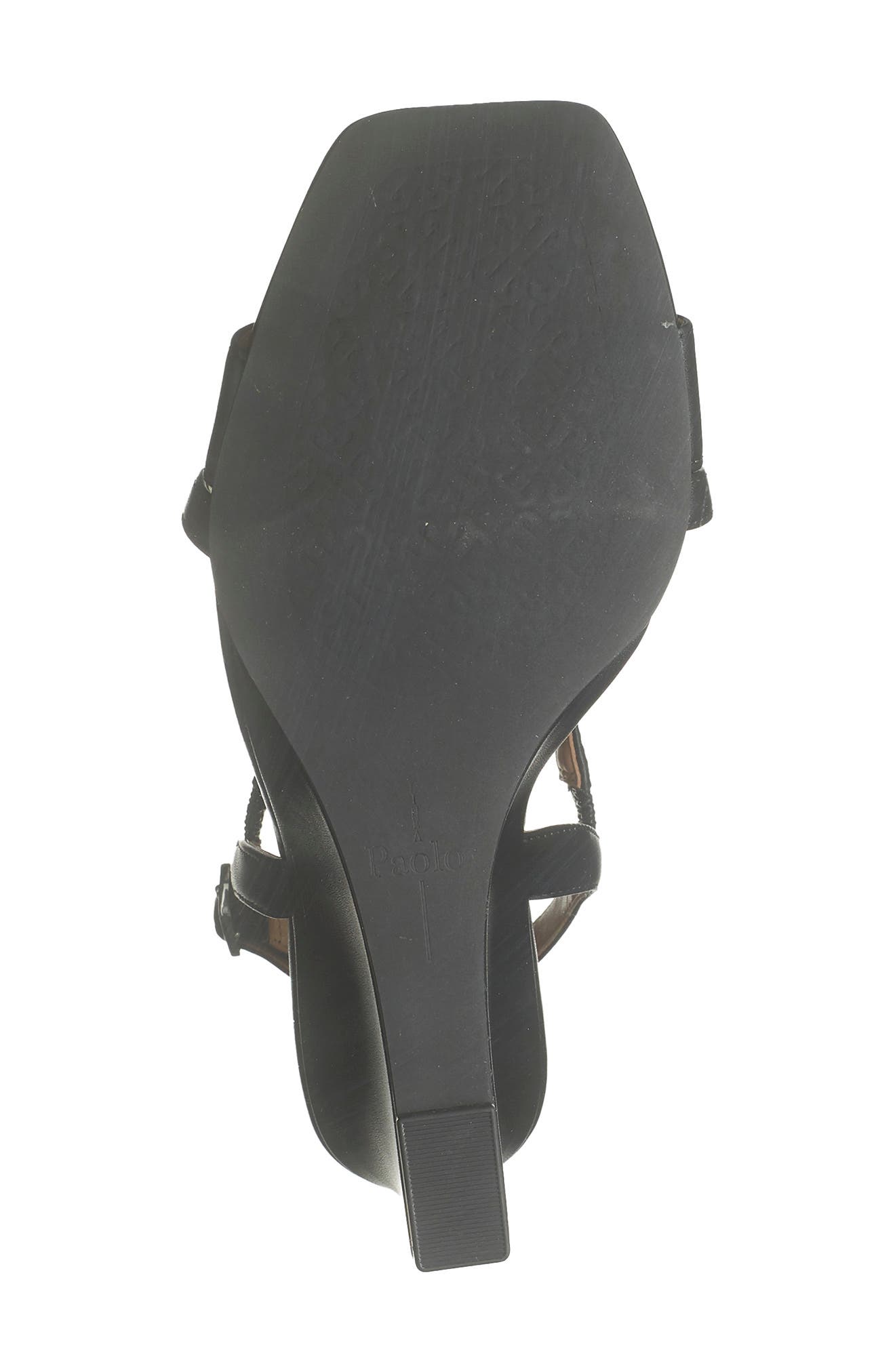 Linea Paolo Galen Strappy Wedge Faux Leather Sandal, Alternate, color, 