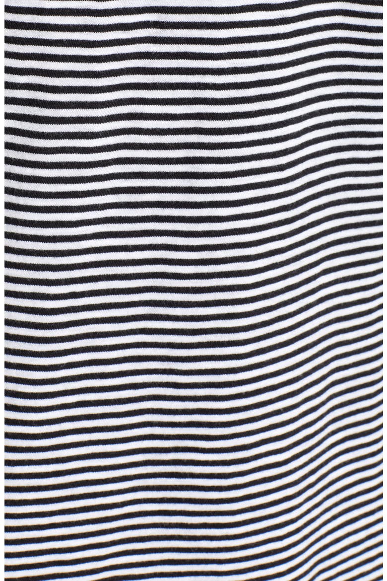 Tie Front Top, Alternate, color, BLACK- WHITE EVEN STRIPE
