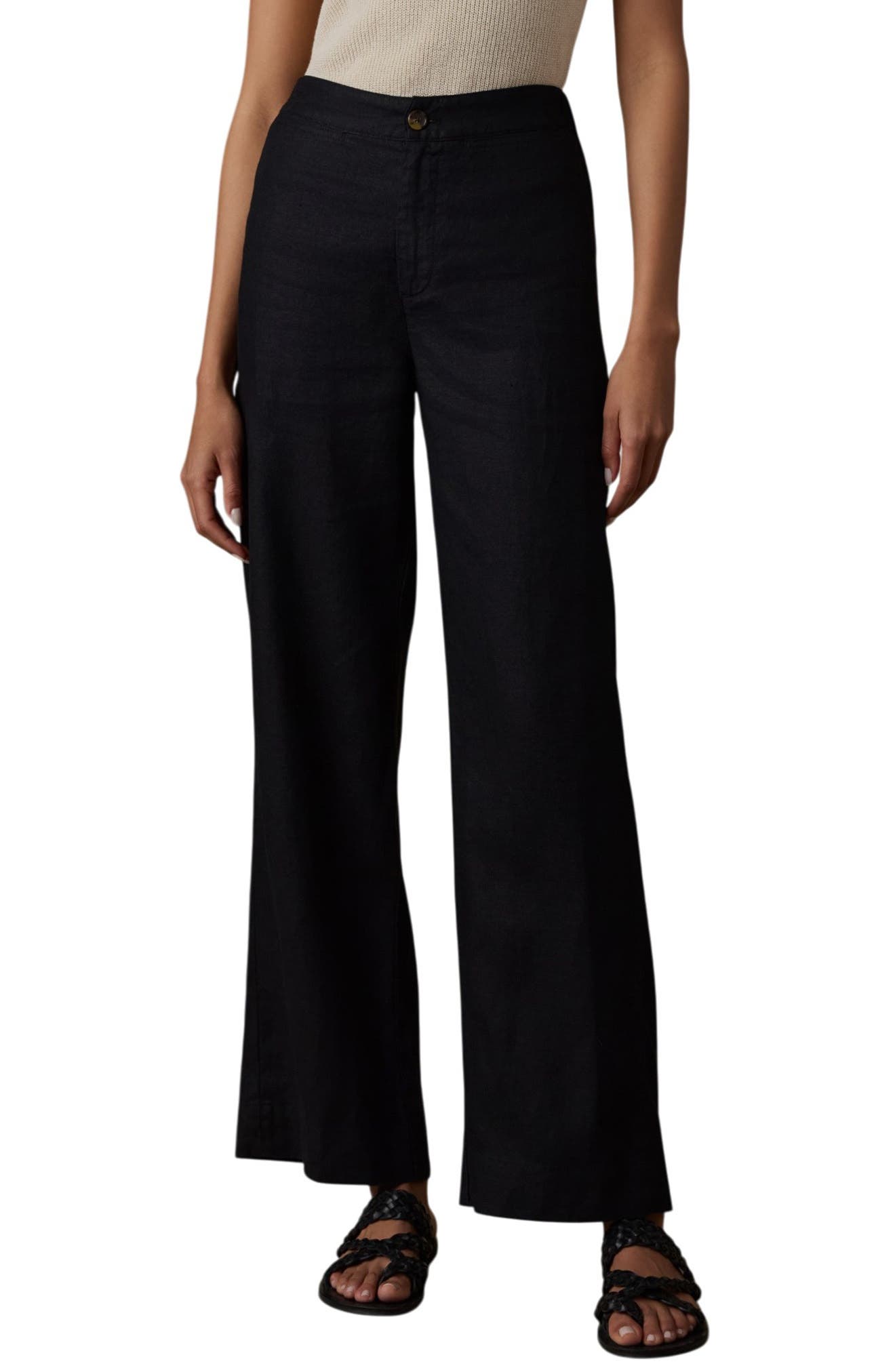 Sun Strider Wide Leg Linen Pants