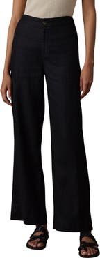 Faherty Sun Strider Wide Leg Linen Pants