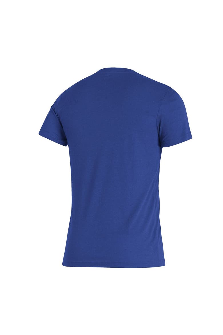 Men's adidas Royal Kansas Jayhawks Wordmark Tri-Blend T-Shirt, Alternate, color, Royal