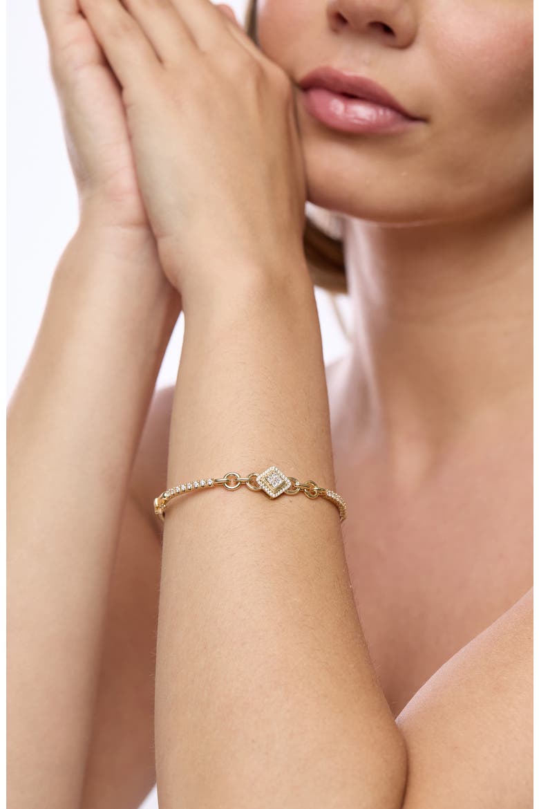 Cleo Diamond Bangle Bracelet (Online Trunk Show), Alternate, color, 18K YELLOW GOLD