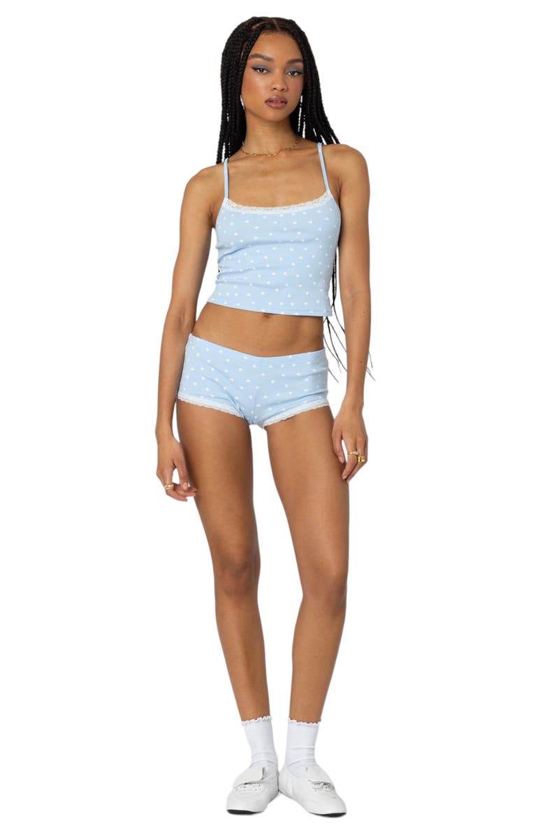 EDIKTED Follow Your Heart Stretch Cotton Tank Top, Alternate, color,