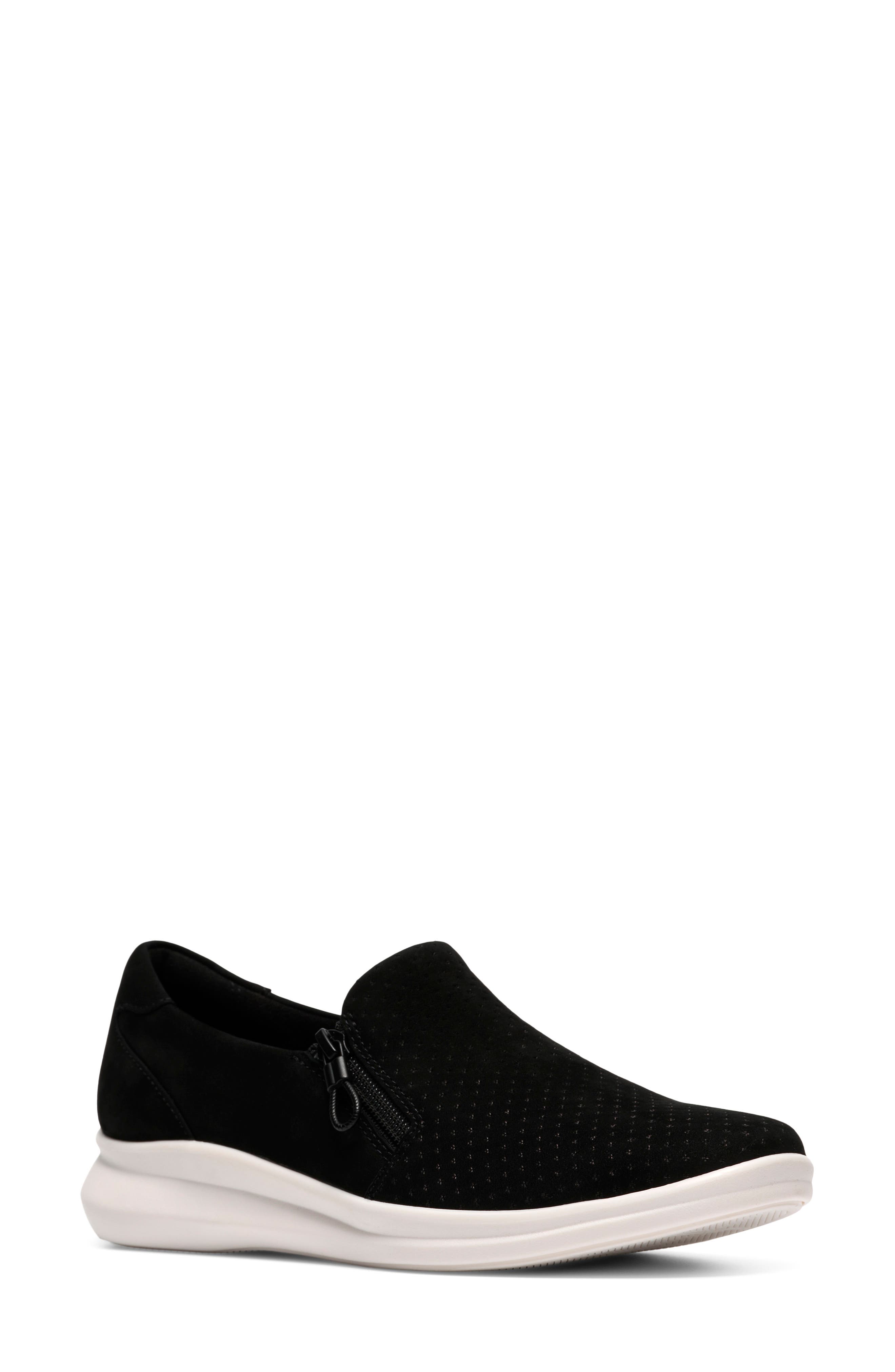 Clarks<sup>®</sup> Lynell Sky Sneaker, Main, color, Black Nubuck