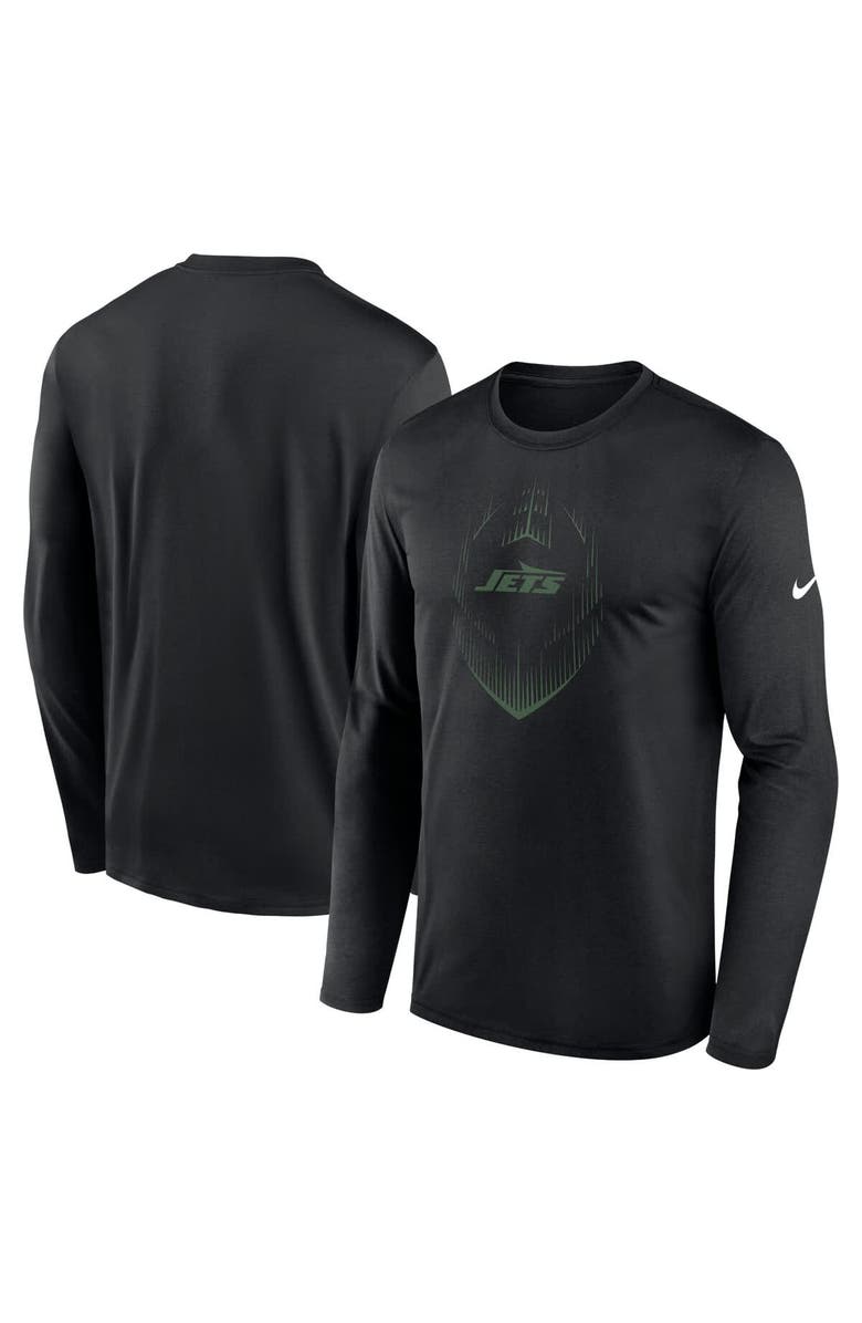 Nike Men's Nike Black New York Jets Icon Legend Performance Long Sleeve T-Shirt, Main, color,