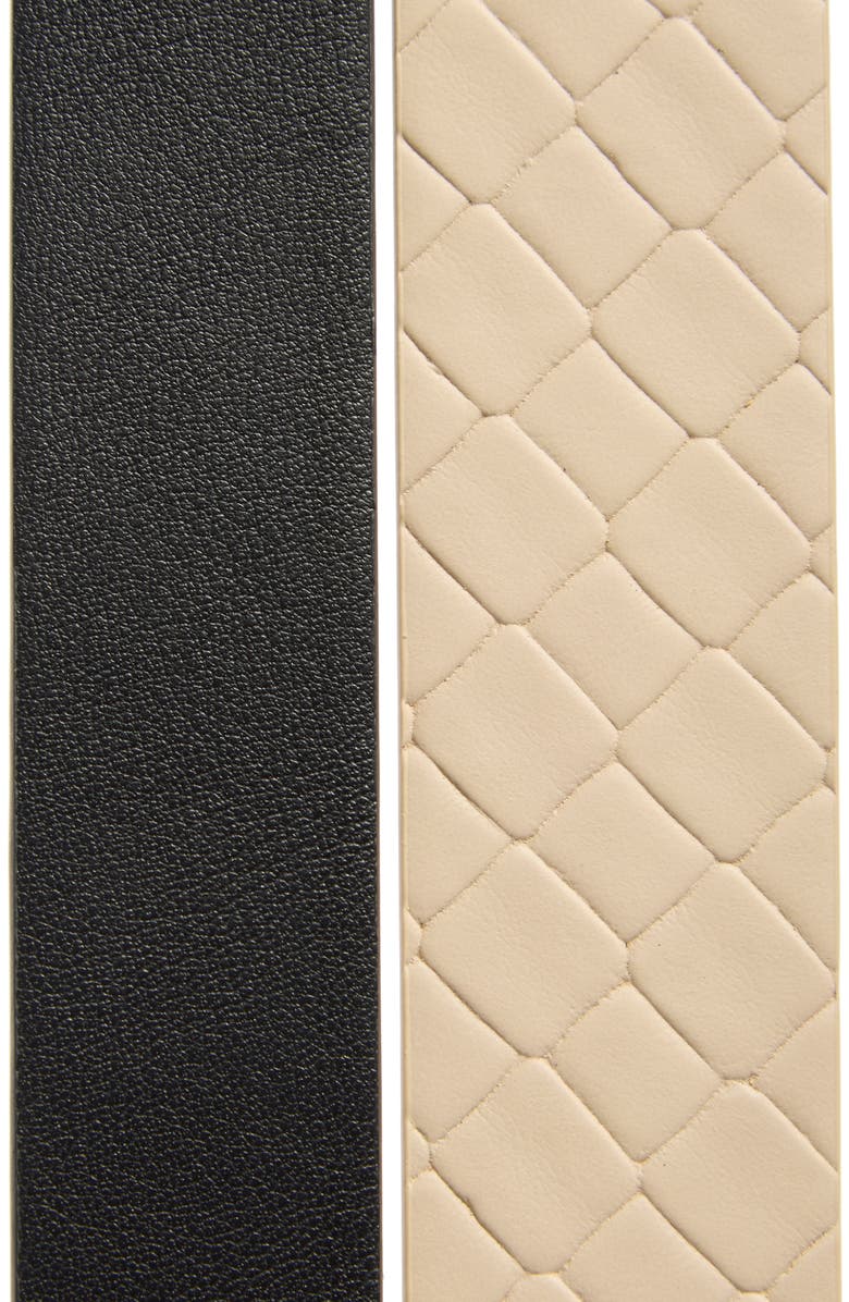 Steve Madden Assorted Set of 2 Pebbled Faux Leather Belts, Alternate, color, 