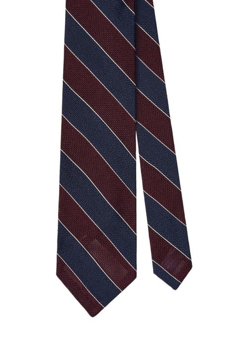Duvall Grenadine Textured Multi Stripe Necktie