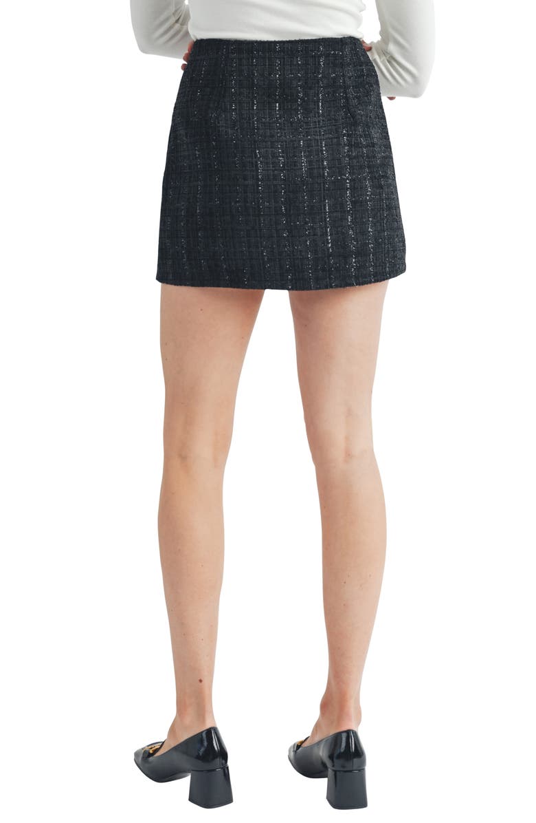 All in Favor Tweed Miniskirt, Alternate, color,
