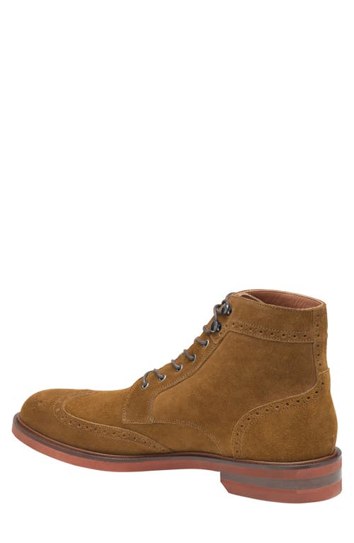 Johnston & Murphy Hartley Wingtip Boot In Snuff Italian Suede