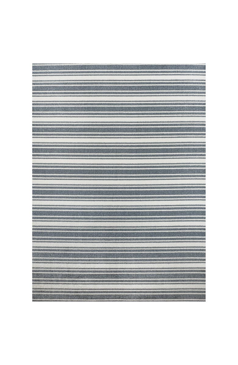 JONATHAN Y Fawning Two-Tone Striped Classic Low-Pile Machine-Washable Area Rug, Alternate, color, Cream/Dark Gray