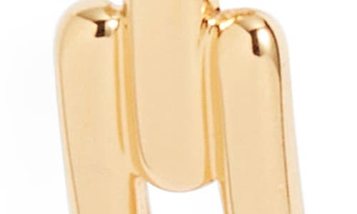 Monica Vinader Medium Signature Link Hoop Earrings In 18ct Gold Vermeil