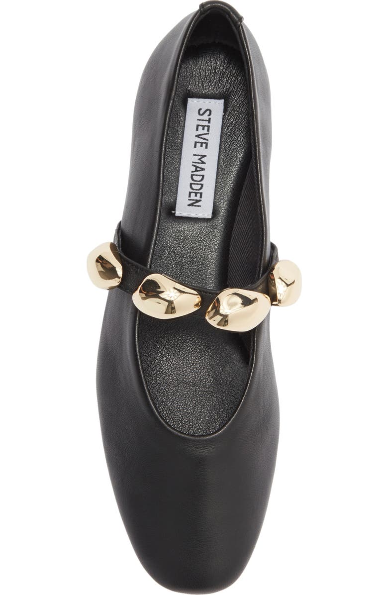 Steve Madden Poppin Flat, Alternate, color, Black Leather