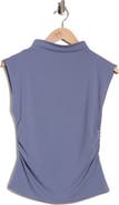 NORDSTROM RACK Sleeveless Ruched Mock Neck Top
