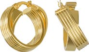 Bony Levy 14K Gold Crossover Hoop Earrings