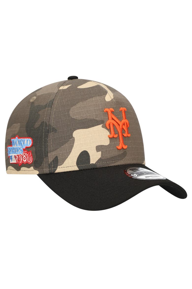 Men's New Era New York Mets Camo Crown A-Frame 9FORTY Adjustable Hat, Main, color, Camo
