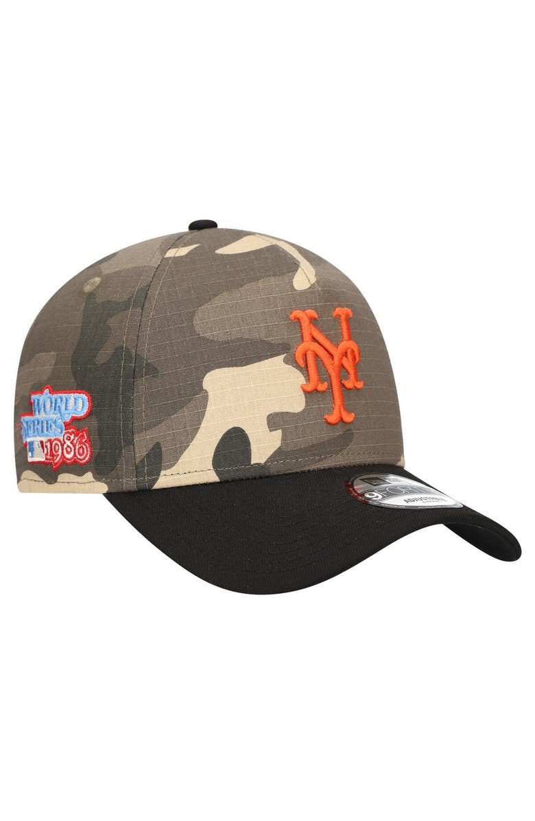 New Era Men's New Era New York Mets Camo Crown A-Frame 9FORTY Adjustable Hat, Main, color,