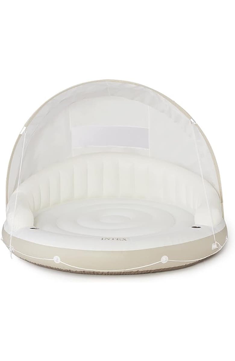 Intex Inflatable Canopy Island Float Lounge, Alternate, color, White