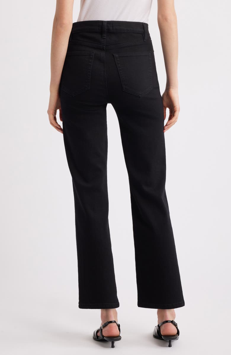 FRAME Le Sleek High Waist Ankle Straight Leg Jeans, Alternate, color, Black