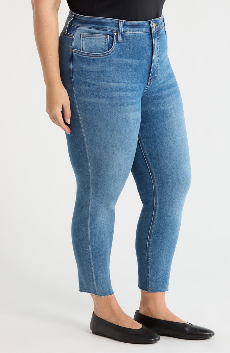 KUT from the Kloth Rachael Fab Ab Raw Hem High Waist Crop Mom Jeans, Alternate, color, Faithful