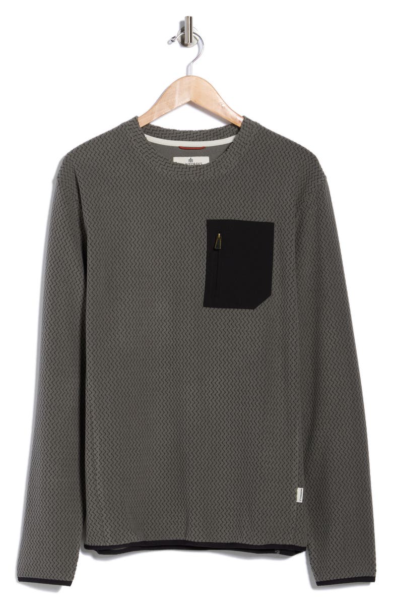 Rainforest Vault Chevron Crewneck Pullover, Alternate, color, Gunmetal