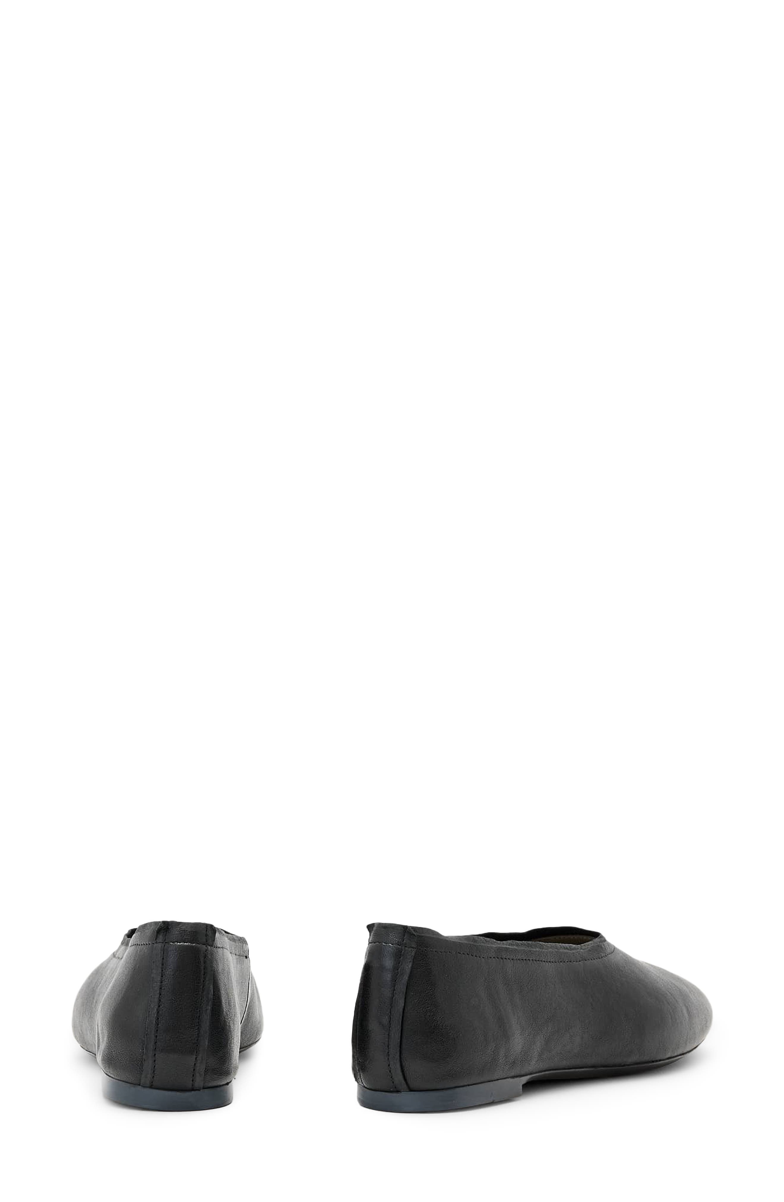 Hailee Leather Flat, Alternate, color, BLACK