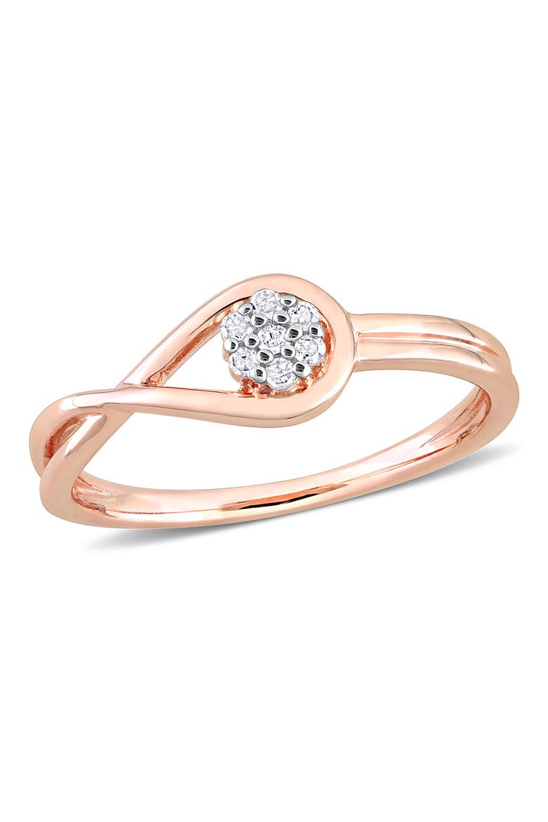Diamond Infinity Promise Ring, Main, color, ROSE