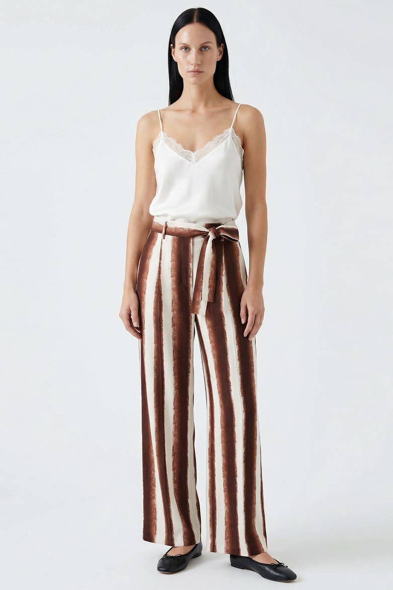 Striped Wide Leg Regular Pants, Alternate, color, MULTICOLOR