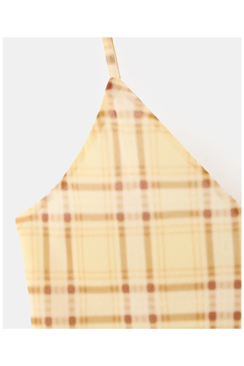 Glasgow Check Print Sundress, Alternate, color, PASTEL YELLOW