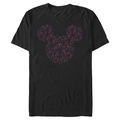 Men's Mickey & Friends Fireworks Logo  Graphic T-Shirt