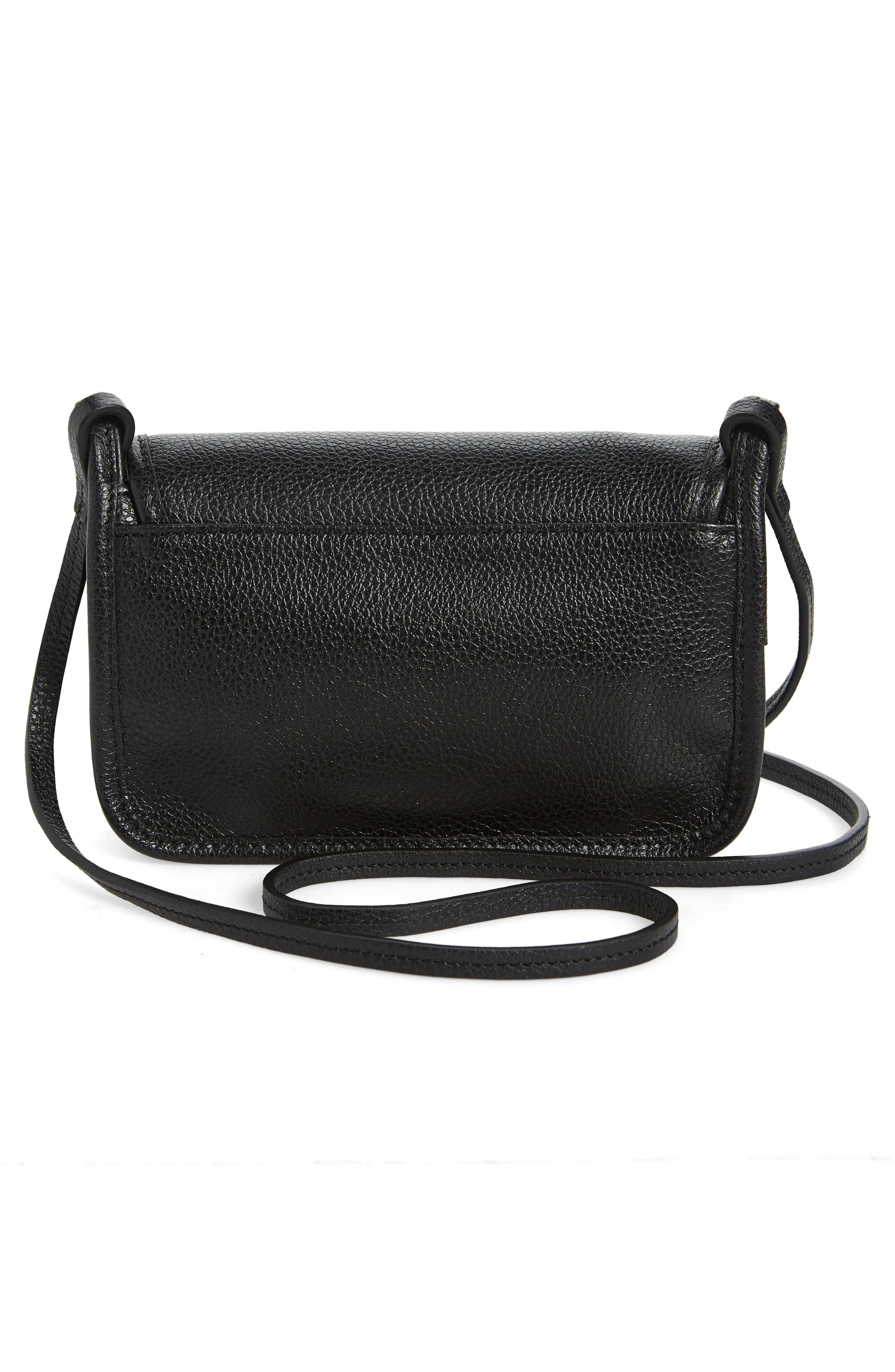 Longchamp Le Foulonné Leather Wallet Crossbody Bag, Alternate, color, 