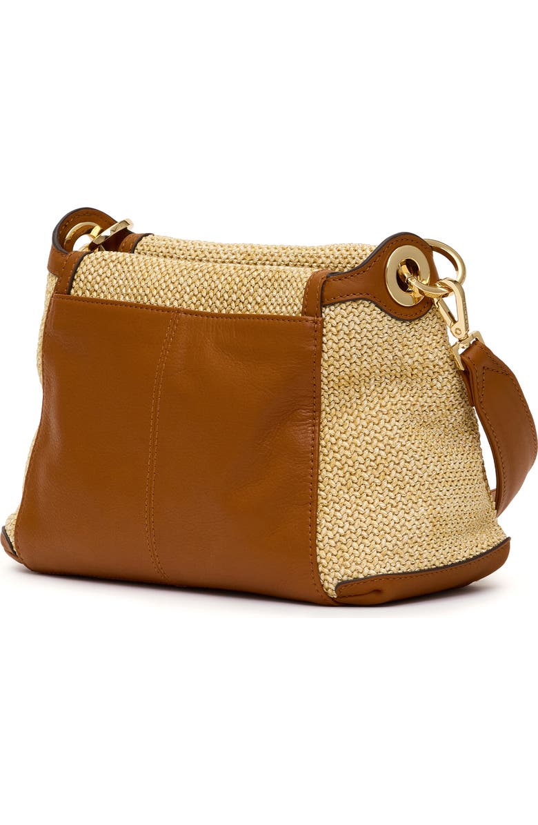 HAMMITT Bryant Medium Shoulder Bag, Alternate, color, Cocoa Raffia/ Gold