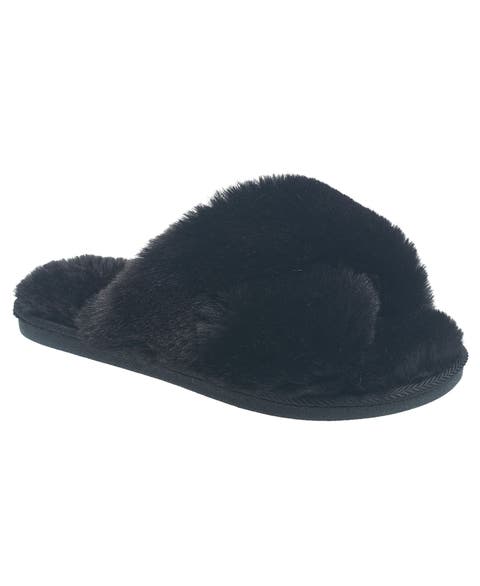 X-Band Faux Fur Slipper