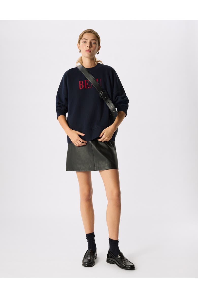 Beau Crew Neck Sweatshirt, Alternate, color, Navy