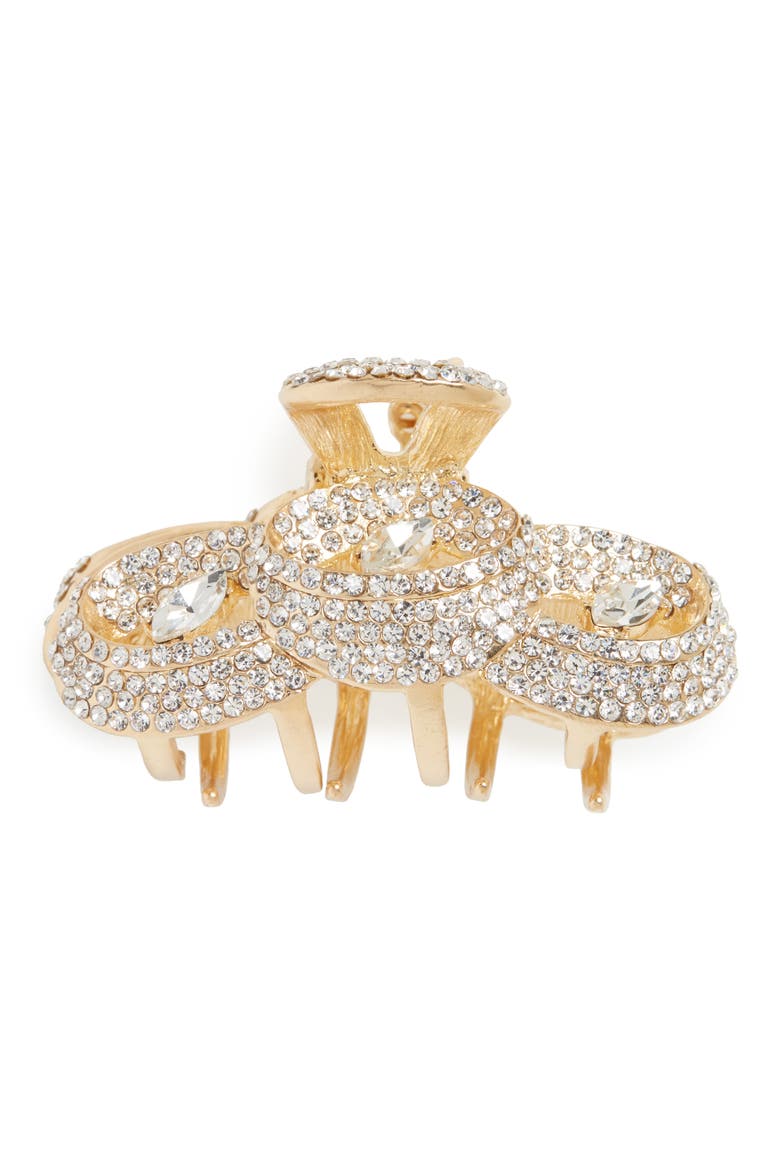 Crystal Jaw Clip, Alternate, color, GOLD