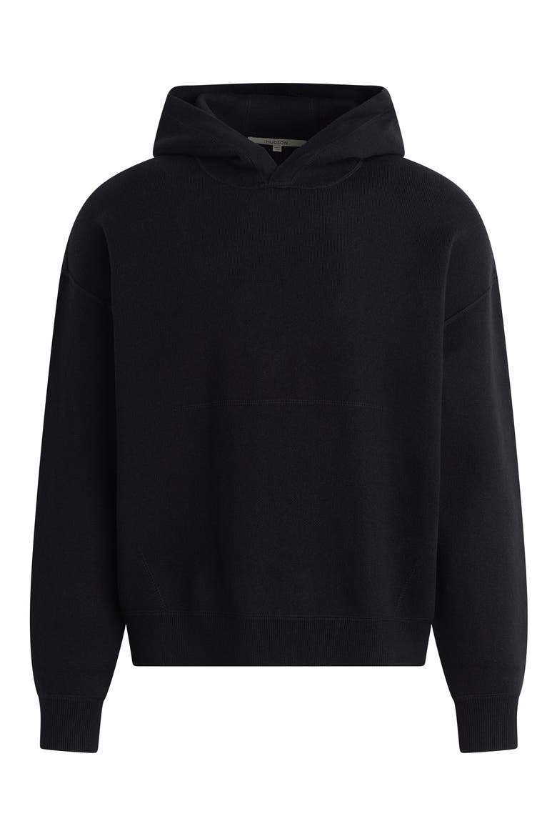 Cotton & Cashmere Double Knit Hoodie, Alternate, color, PITCH BLACK