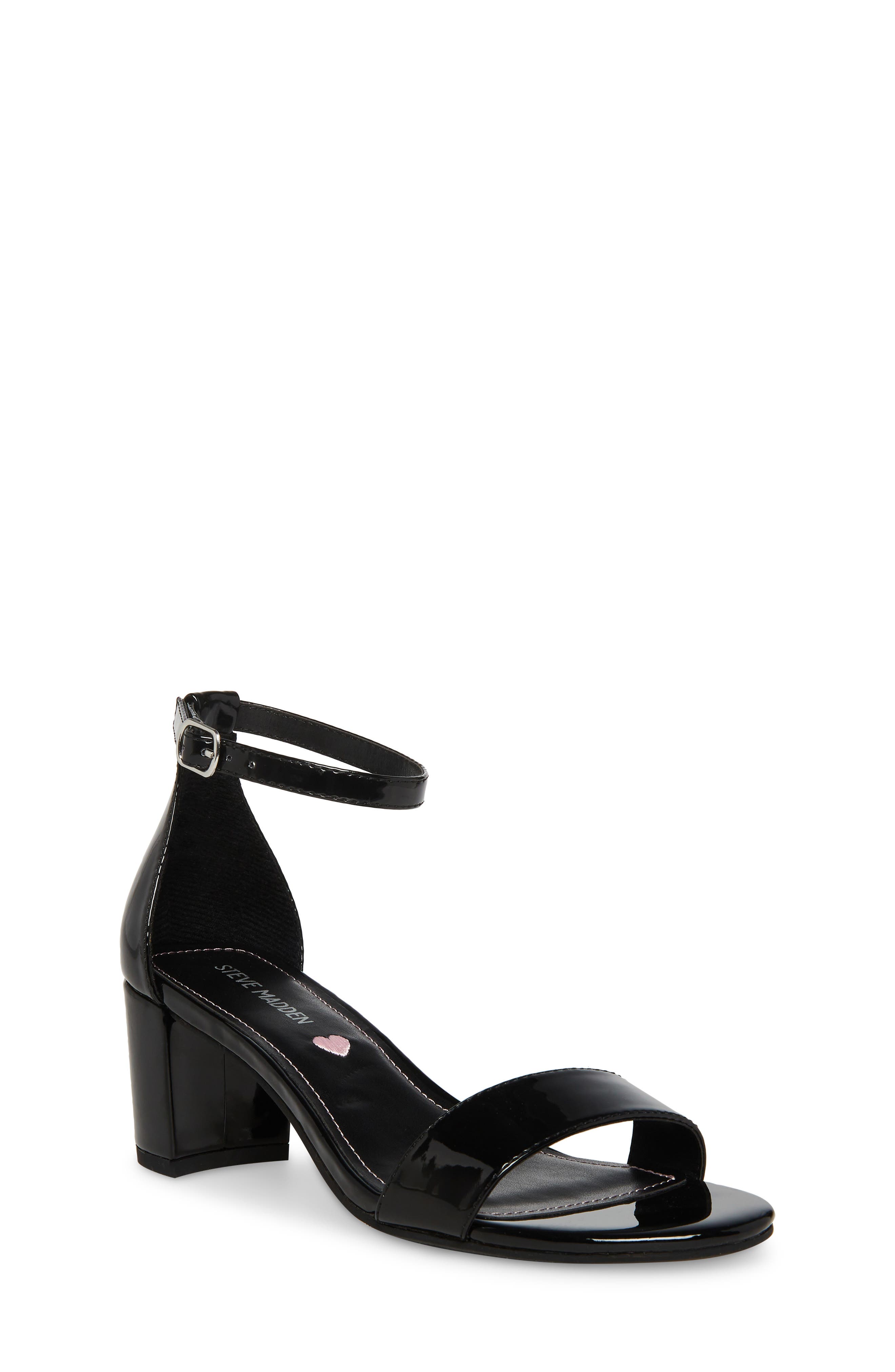 Steve Madden JCarrson Ankle Strap Sandal, Main, color, Black Patent