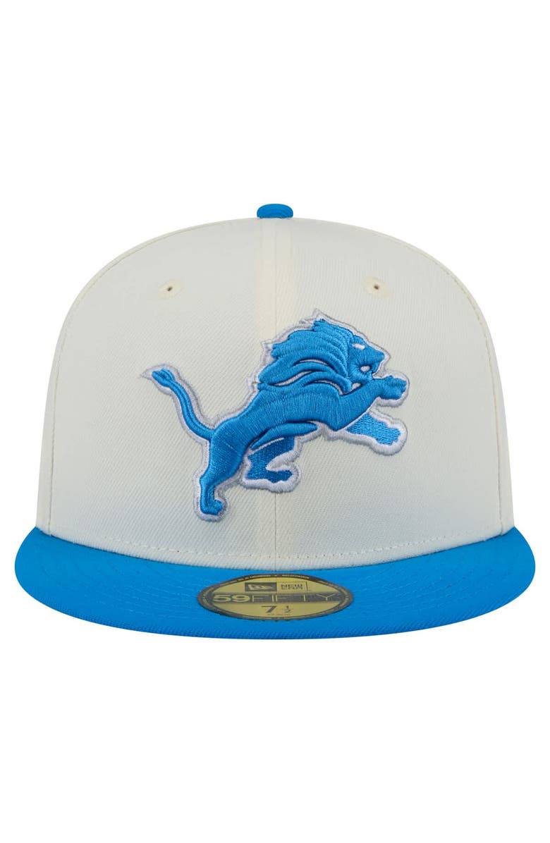 New Era Men's New Era  Cream/Blue Detroit Lions Main 59FIFTY Fitted Hat, Alternate, color, 