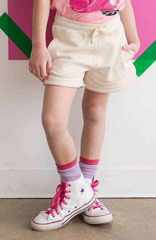 Mightly Organic Cotton Drawstring Track Shorts In Brown