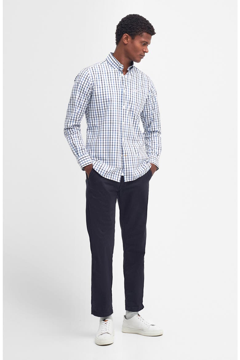 Eldon Tailored Fit Gingham Button-Down Shirt, Alternate, color, INDIGO