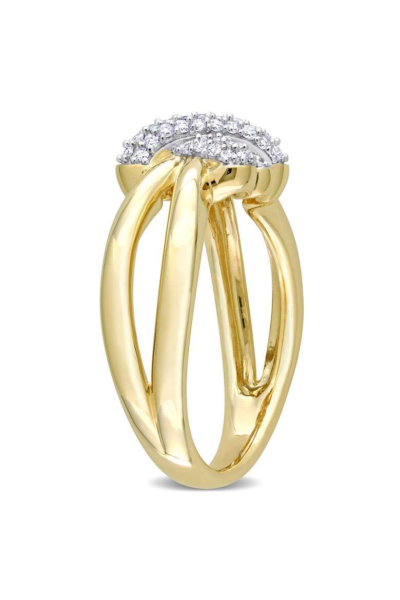 Diamond Love Knot Split-Shank Ring 14k, Alternate, color, Diamond/Gold