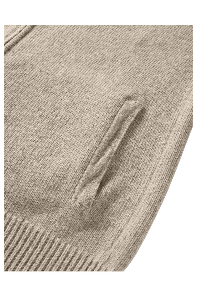 Graham Cashmere Blend Full Zip Sweater, Alternate, color, Natural