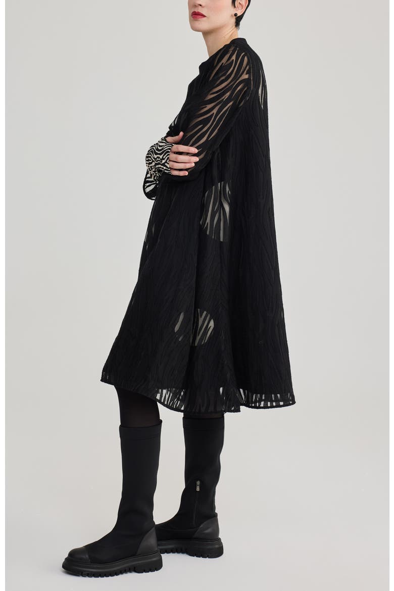 Alessia Jacquard Dress, Alternate, color, Black
